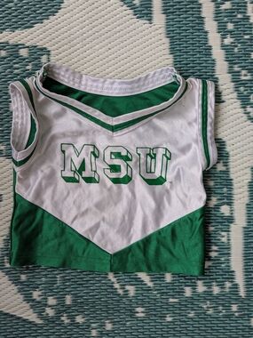 MSU Green & White Kids Jersey/Cheer Top